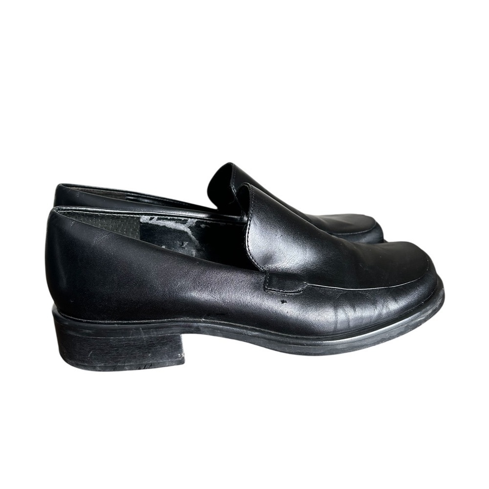 Franco Sarto Black Leather Women's Slip-On Loafers Size 8 - Picture 4 of 11